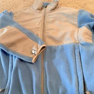 The North Face Kids Two-Tone Blue and Tan Puffer Jacket